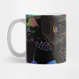 Trippy Psychedelic Skull Colorful Mushroom Skeleton Mug